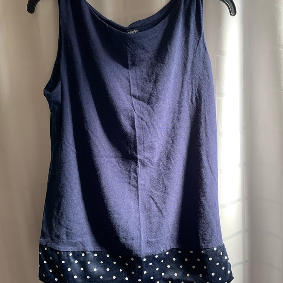 Baby style women’s maternity top. Navy blue with bottom sash medium M - Picture 2 of 5